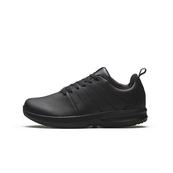 Trask Gallatin Black Leather Plain Toe Lug Sole Derby Shoes H.S. Trask Mens Gallatin ES Loafers Shoes Black Leather Moc  main image 2